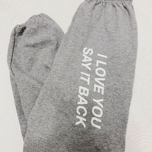 NWOT: Lonely Ghost “ILYSIB” Sweatpants/Joggers